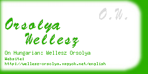orsolya wellesz business card